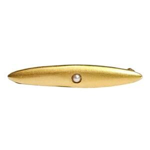 Antique 14K Gold & Natural Seed Pearl Bar Brooch (Early 1900s)